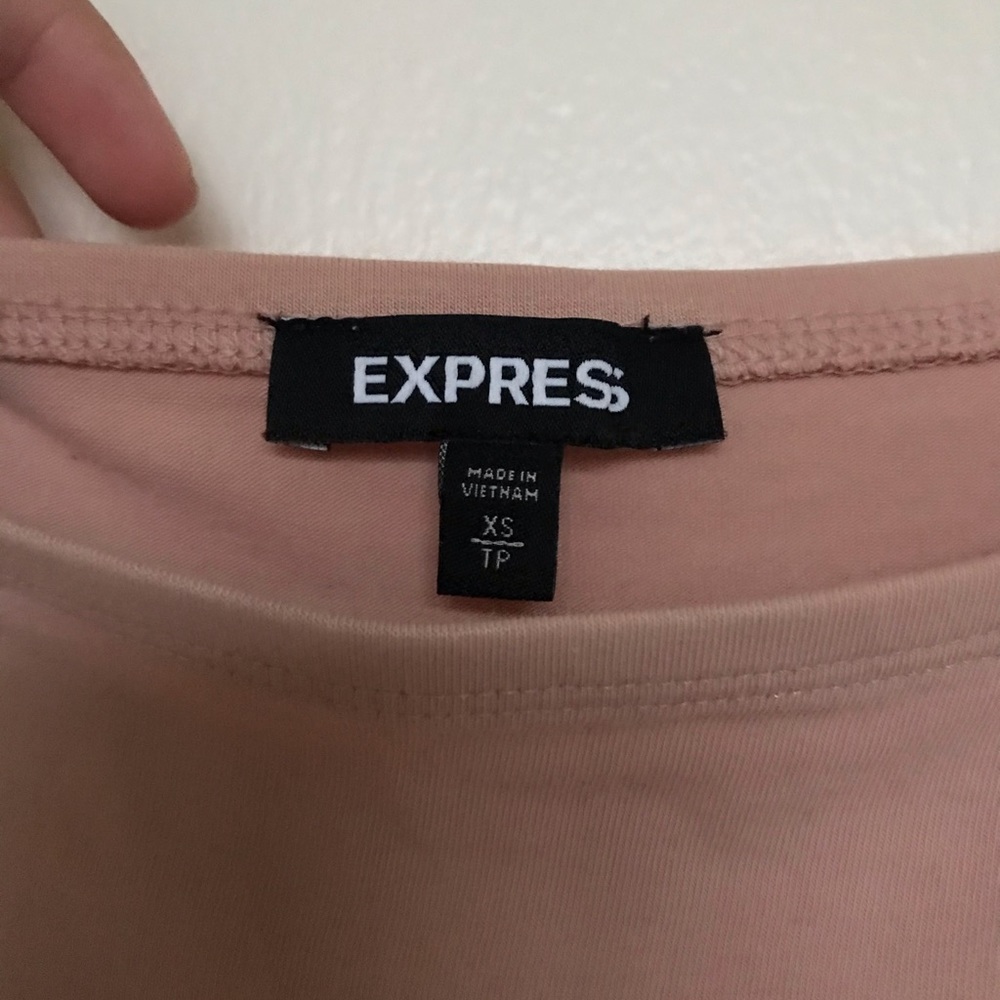 Nude Pink Bodysuit with Kimono Sleeves - Picture 4 of 6